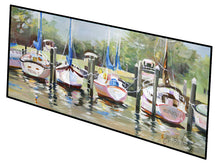Load image into Gallery viewer, Sailboats Winward Floor Runner Mats – 28x58 Indoor/Outdoor Rugs with Artistic Design | Made in the USA JMK1326HRM2858