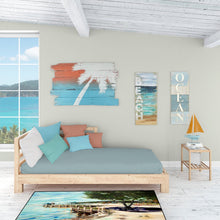 Load image into Gallery viewer, Going to the Pier Sailboats Floor Runner Mats – 28x58 Indoor/Outdoor Rugs with Artistic Design | Made in the USA JMK1338HRM2858