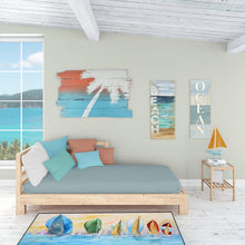 Load image into Gallery viewer, Sailboats on the water Floor Runner Mats – 28x58 Indoor/Outdoor Rugs with Artistic Design | Made in the USA JMK1341HRM2858