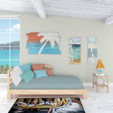 Load image into Gallery viewer, Black Pelicans Floor Runner Mats – 28x58 Indoor/Outdoor Rugs with Artistic Design | Made in the USA JMK1343HRM2858