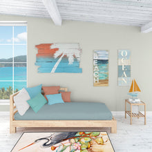 Load image into Gallery viewer, Blue Heron Long Indoor or Outdoor Runner Mat 58x28 JMK1345VRM5828