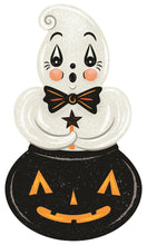 Load image into Gallery viewer, Ghostie in Caudron Die Cut Vinyl 76" Halloween Floor Decor by Johanna Parker