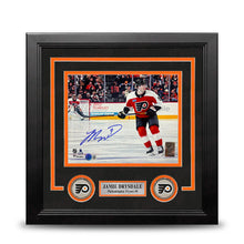 Load image into Gallery viewer, Jamie Drysdale in Action Philadelphia Flyers Autographed 8" x 10" Framed Hockey Photo