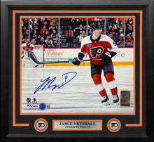 Load image into Gallery viewer, Jamie Drysdale in Action Philadelphia Flyers Autographed 16" x 20" Framed Hockey Photo