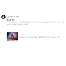 Load image into Gallery viewer, Janegay For Janeway Motel Style Keychain in Red