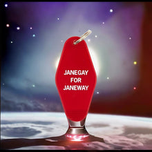 Load image into Gallery viewer, Janegay For Janeway Motel Style Keychain in Red