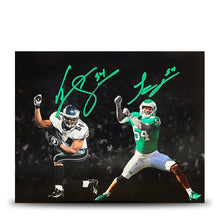 Load image into Gallery viewer, Jeremiah Trotter, Sr. &amp; Jr. Blackout Philadelphia Eagles Dual-Autographed 11" x 14" Football Photo