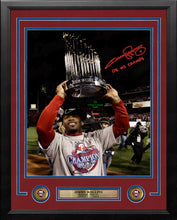 Load image into Gallery viewer, Jimmy Rollins 2008 World Series Trophy Autographed Philadelphia Phillies Framed Photo - PSA/DNA