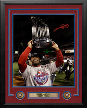 Load image into Gallery viewer, Jimmy Rollins 2008 World Series Trophy Autographed Philadelphia Phillies Framed Photo - PSA/DNA