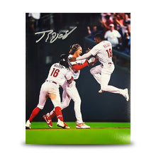 Load image into Gallery viewer, Johan Rojas Celebration Philadelphia Phillies Autographed 8" x 10" Baseball Photo