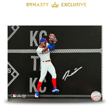 Load image into Gallery viewer, Johan Rojas Double Play Catch Philadelphia Phillies Autographed 16" x 20" Spotlight Baseball Photo