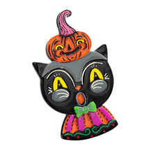 Load image into Gallery viewer, Black Cat w/ Kinny Brooch by Johanna Parker x Lipstick &amp; Chrome