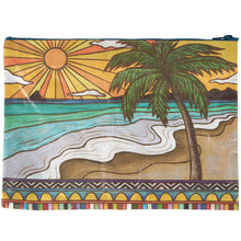 Load image into Gallery viewer, Jumbo Pouch Beach Days Zipper Folder | Double-sided Organizer Pouch | 14.25" x 10"