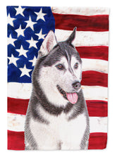 Load image into Gallery viewer, USA American Flag with Alaskan Malamute Garden Flag – Decorative Outdoor Yard Flag KJ1154GF