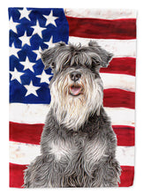 Load image into Gallery viewer, USA American Flag with Schnauzer Garden Flag – Decorative Outdoor Yard Flag KJ1157GF