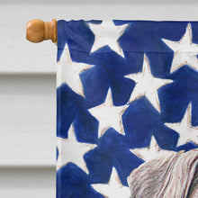 Load image into Gallery viewer, USA American Flag with Schnauzer Flag Canvas House Size KJ1158CHF
