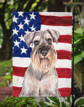 Load image into Gallery viewer, USA American Flag with Schnauzer Garden Flag – Decorative Outdoor Yard Flag KJ1158GF