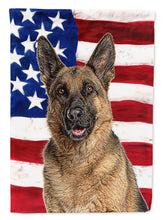 Load image into Gallery viewer, USA American Flag with German Shepherd Flag Canvas House Size KJ1159CHF
