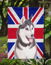 Load image into Gallery viewer, Alaskan Malamute with English Union Jack British Flag Garden Flag – Decorative Outdoor Yard Flag KJ1161GF