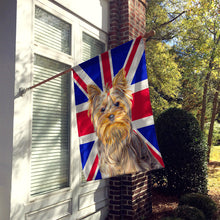 Load image into Gallery viewer, Yorkie / Yorkshire Terrier with English Union Jack British Flag Flag Canvas House Size KJ1163CHF