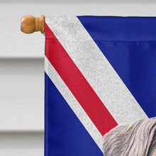 Load image into Gallery viewer, Schnauzer with English Union Jack British Flag Flag Canvas House Size KJ1165CHF
