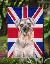 Load image into Gallery viewer, Schnauzer with English Union Jack British Flag Garden Flag – Decorative Outdoor Yard Flag KJ1165GF