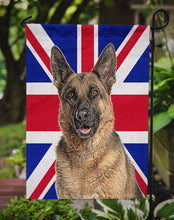 Load image into Gallery viewer, German Shepherd with English Union Jack British Flag Garden Flag – Decorative Outdoor Yard Flag KJ1166GF