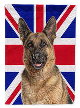Load image into Gallery viewer, German Shepherd with English Union Jack British Flag Garden Flag – Decorative Outdoor Yard Flag KJ1166GF