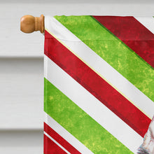 Load image into Gallery viewer, Candy Cane Holiday Christmas Alaskan Malamute Flag Canvas House Size KJ1168CHF