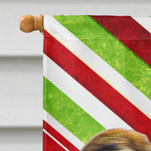 Load image into Gallery viewer, Candy Cane Holiday Christmas Jack Russell Terrier Flag Canvas House Size KJ1169CHF