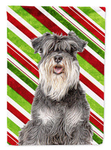 Load image into Gallery viewer, Candy Cane Holiday Christmas Schnauzer Garden Flag – Decorative Outdoor Yard Flag KJ1171GF