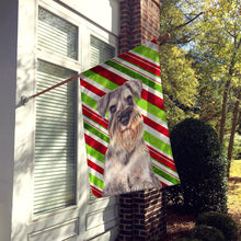 Load image into Gallery viewer, Candy Cane Holiday Christmas Schnauzer Flag Canvas House Size KJ1172CHF
