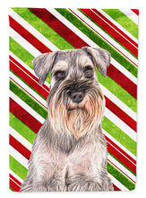 Load image into Gallery viewer, Candy Cane Holiday Christmas Schnauzer Flag Canvas House Size KJ1172CHF