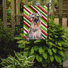 Load image into Gallery viewer, Candy Cane Holiday Christmas Schnauzer Garden Flag – Decorative Outdoor Yard Flag KJ1172GF