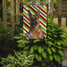 Load image into Gallery viewer, Candy Cane Holiday Christmas German Shepherd Garden Flag – Decorative Outdoor Yard Flag KJ1173GF