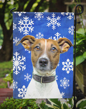 Load image into Gallery viewer, Winter Snowflakes Holiday Jack Russell Terrier Garden Flag – Decorative Outdoor Yard Flag KJ1176GF