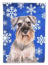 Load image into Gallery viewer, Winter Snowflakes Holiday Schnauzer Garden Flag – Decorative Outdoor Yard Flag KJ1179GF