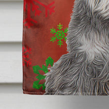 Load image into Gallery viewer, Red Snowflakes Holiday Christmas  Schnauzer Flag Canvas House Size KJ1185CHF