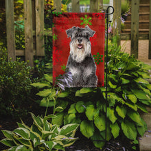 Load image into Gallery viewer, Red Snowflakes Holiday Christmas  Schnauzer Garden Flag – Decorative Outdoor Yard Flag KJ1185GF