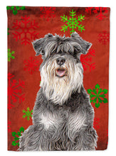 Load image into Gallery viewer, Red Snowflakes Holiday Christmas  Schnauzer Garden Flag – Decorative Outdoor Yard Flag KJ1185GF