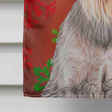 Load image into Gallery viewer, Red Snowflakes Holiday Christmas  Schnauzer Flag Canvas House Size KJ1186CHF