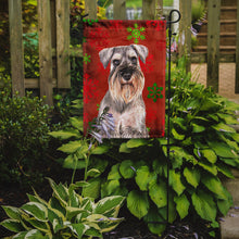 Load image into Gallery viewer, Red Snowflakes Holiday Christmas  Schnauzer Garden Flag – Decorative Outdoor Yard Flag KJ1186GF