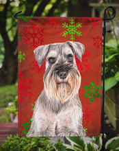 Load image into Gallery viewer, Red Snowflakes Holiday Christmas  Schnauzer Garden Flag – Decorative Outdoor Yard Flag KJ1186GF