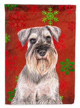 Load image into Gallery viewer, Red Snowflakes Holiday Christmas  Schnauzer Garden Flag – Decorative Outdoor Yard Flag KJ1186GF