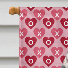 Load image into Gallery viewer, Hearts Love and Valentine's Day Alaskan Malamute Flag Canvas House Size KJ1189CHF