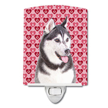 Load image into Gallery viewer, Hearts Love and Valentine's Day Alaskan Malamute Ceramic Night Light KJ1189CNL