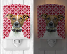 Load image into Gallery viewer, Hearts Love and Valentine's Day Jack Russell Terrier Ceramic Night Light KJ1190CNL