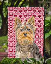 Load image into Gallery viewer, Hearts Love and Valentine's Day Yorkie / Yorkshire Terrier Garden Flag – Decorative Outdoor Yard Flag KJ1191GF
