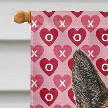 Load image into Gallery viewer, Hearts Love and Valentine's Day German Shepherd Flag Canvas House Size KJ1194CHF
