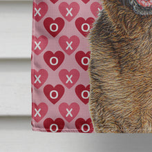 Load image into Gallery viewer, Hearts Love and Valentine's Day German Shepherd Flag Canvas House Size KJ1194CHF